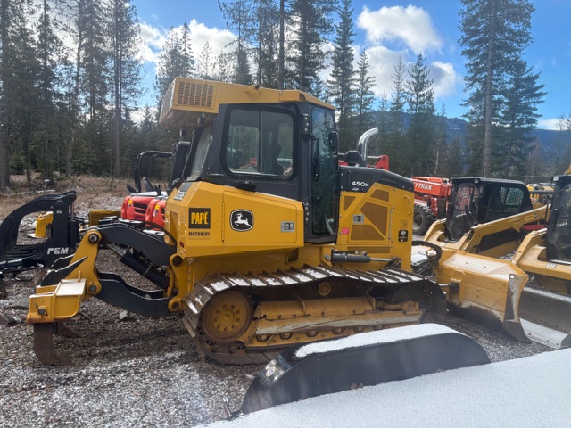John Deere 450 crawler dozer on Idaho job site